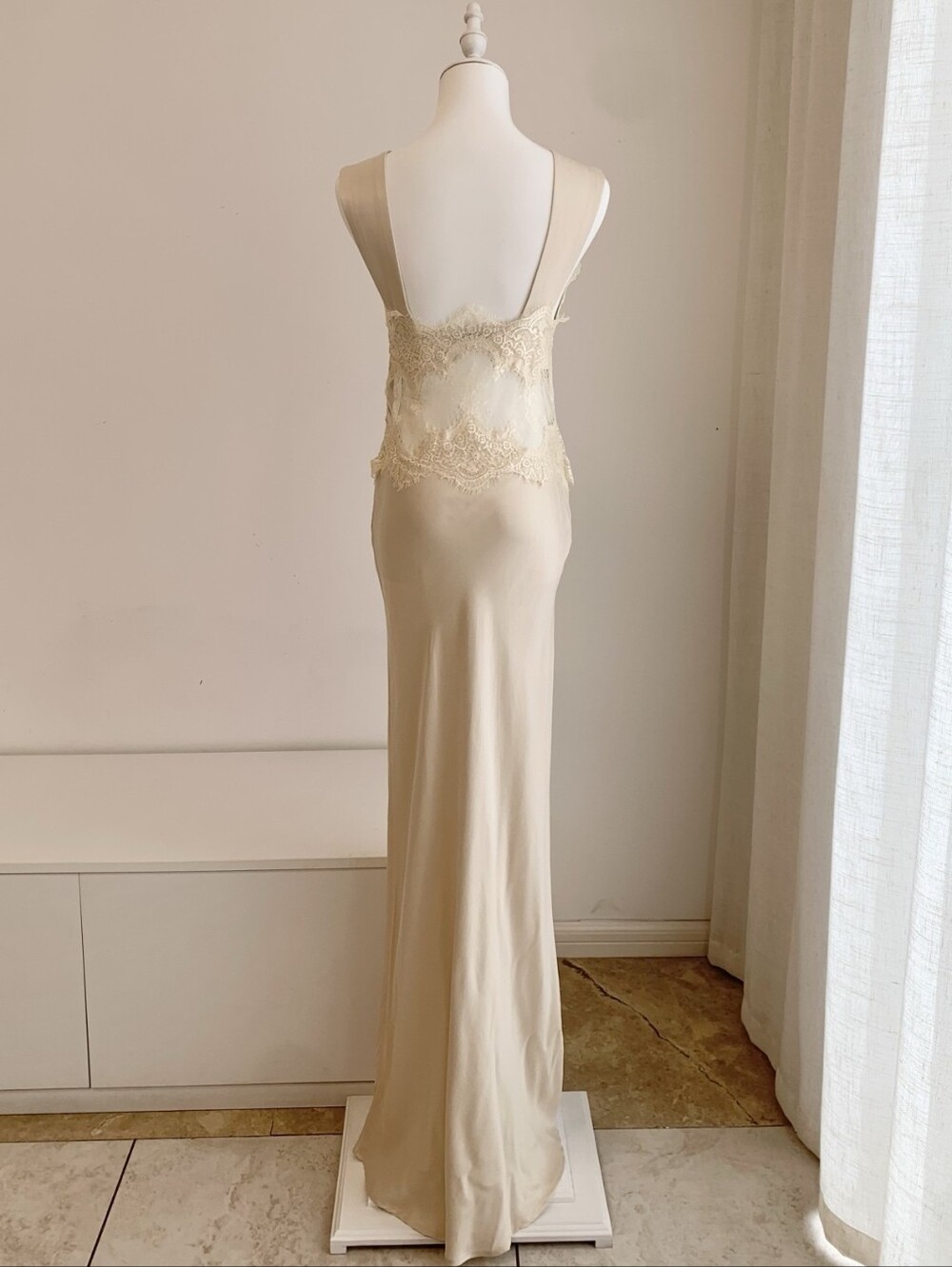 Third Form VISIONS LACE FLOOR LENGTH DRESS | Butter Cream - Picture 14 of 16